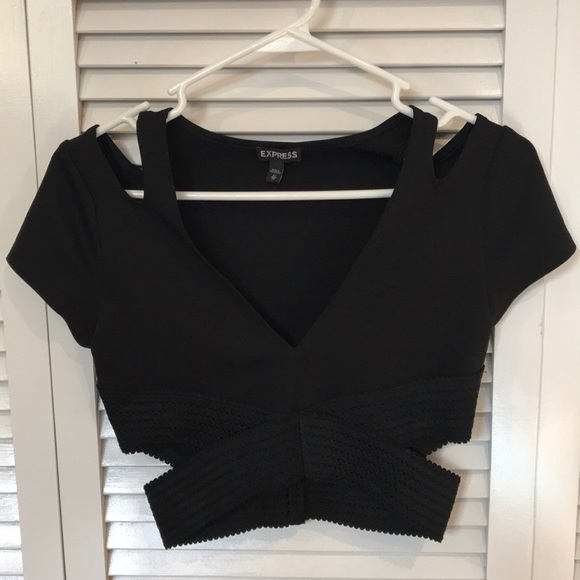 Express Crop Top with Cutouts - Picture 2 of 5